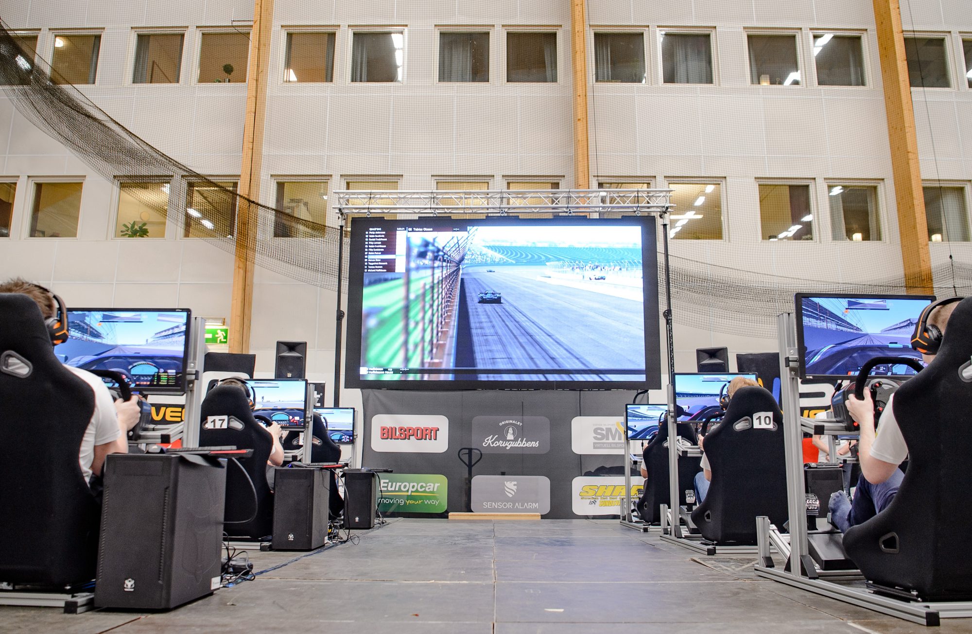 Tävlande i Virtuell bilsport under dag 6 av SM-veckan den 2 februari 2019 i Sundsvall.