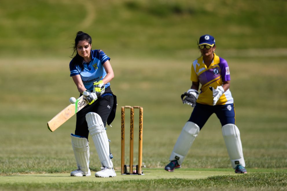 Match i Cricket T10 Göteborg CC och Stockholm AC under dag 5 av SM-veckan den 30 juni 2019 i Malmö.